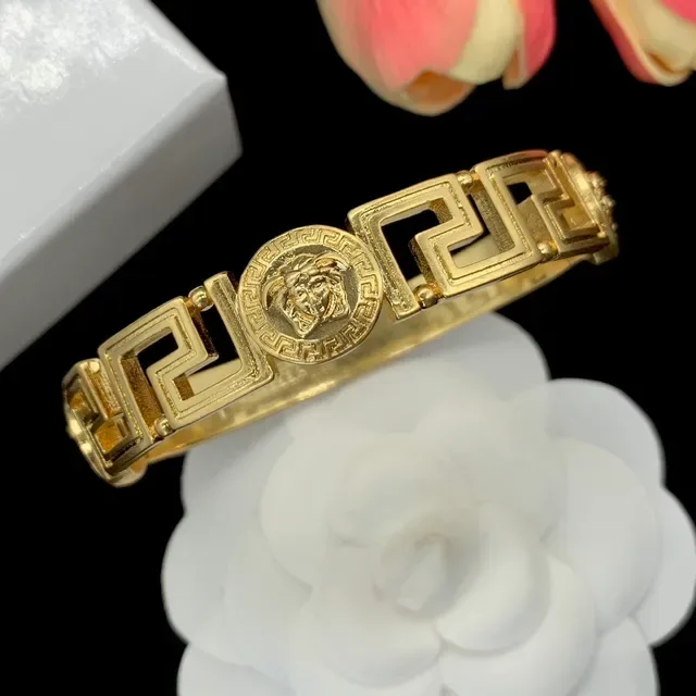 Versace Greca Medusa Gold-Tone Rigid Bracelet 6