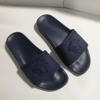 Versace Greca Odissea Navy Blue मोल्ड रबर चप्पल