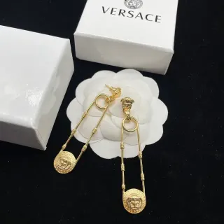 Versace 美杜莎安全别针 金色耳环