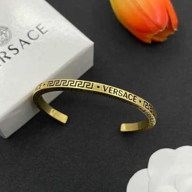Versace Odissea Gravado Greca Chave Pulseira de Punho 6