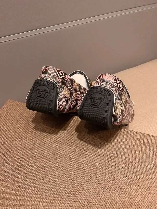 Versace Odissea Medusa Medallion Rosa Greca Mocassins 2