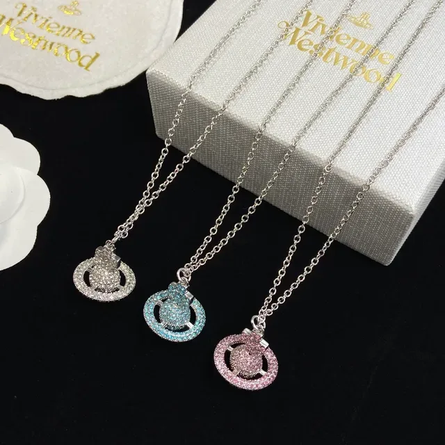 Vivienne Westwood Classic Orb Collier avec Cristaux Pavé 9