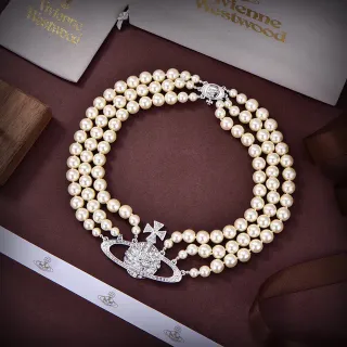 Vivienne Westwood Classic Orb Triple-Strand Pearl Necklace