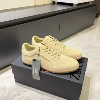 Zegna Beige Brown Suede Upper Gum Sole Lifestyle Sneakers