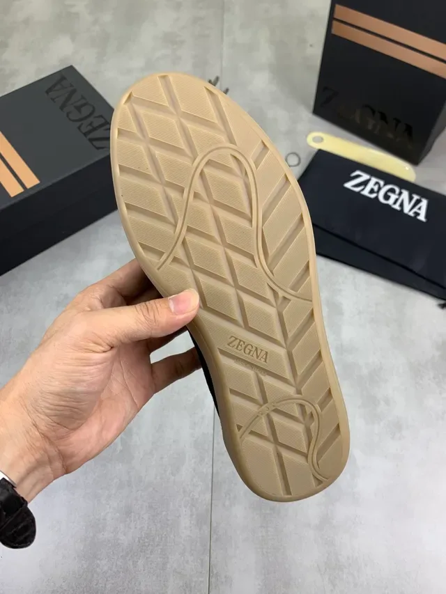 Zegna Black Suede Low-Top Lifestyle Sneaker 2