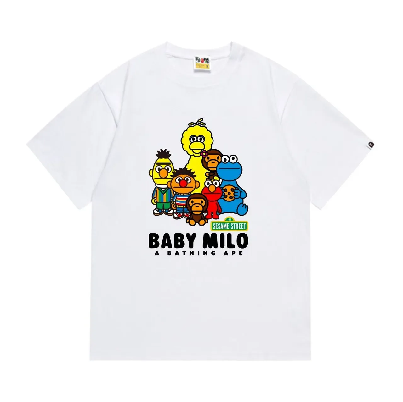 A Bathing Ape Baby Milo Sesame Street Collaboration Black T-Shirt 3