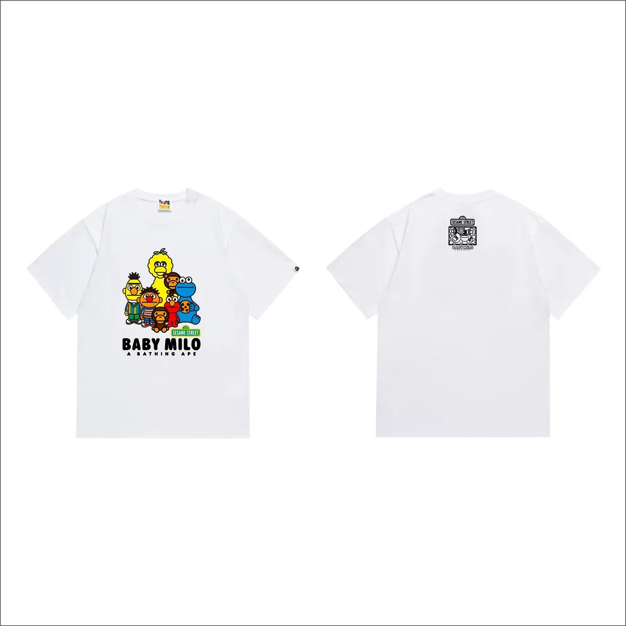 A Bathing Ape Baby Milo Sesame Street Collaboration Black T-Shirt 6
