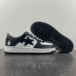 A Bathing Ape BAPE STA Black White Star Lifestyle Sneakers