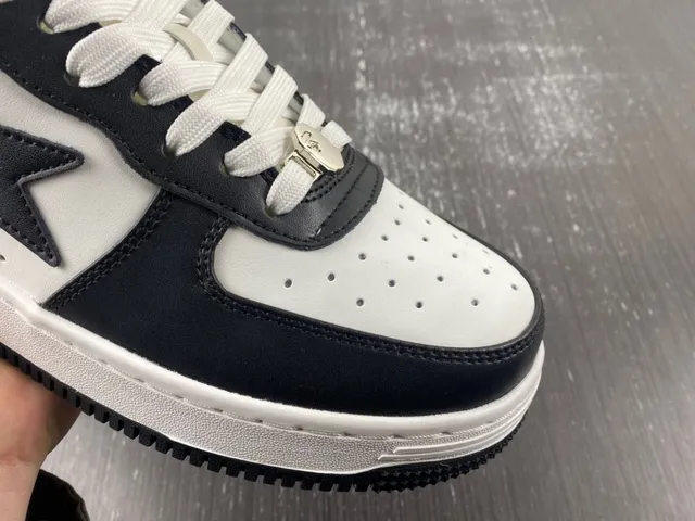 A Bathing Ape BAPE STA Sneakers Lifestyle Noir Blanc Étoile 6