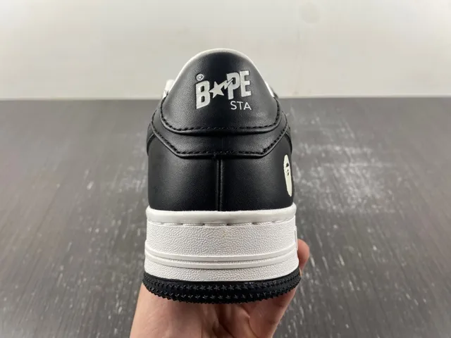 A Bathing Ape BAPE STA Sneakers Lifestyle Noir Blanc Étoile 8