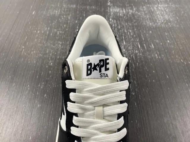 A Bathing Ape BAPE STA Sneakers Lifestyle Noir Blanc Étoile 9