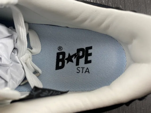 A Bathing Ape BAPE STA Sneakers Lifestyle Noir Blanc Étoile 11