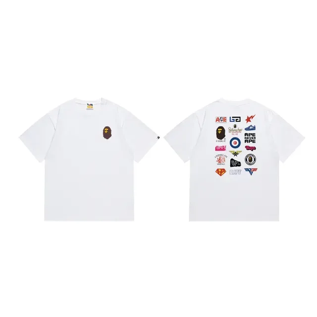 A Bathing Ape Multi-Logo Graphic Black T-Shirt 4