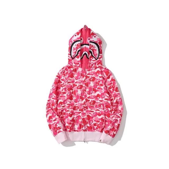 A Bathing Ape Shark Blue Multicolor ABC Camo Print Hood Hoodie 6
