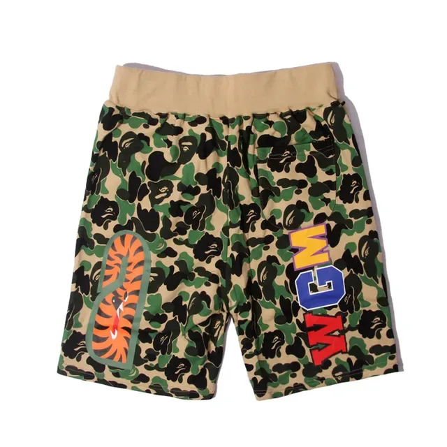 A Bathing Ape Shark Multicolor Mouth Graphic ABC Camo Print Shorts 2