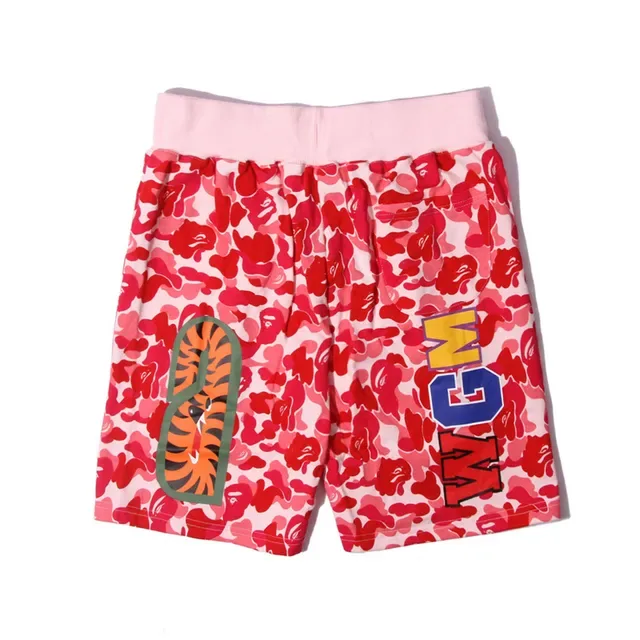 A Bathing Ape Shark Multicolor Mouth Graphic ABC Camo Print Shorts 4