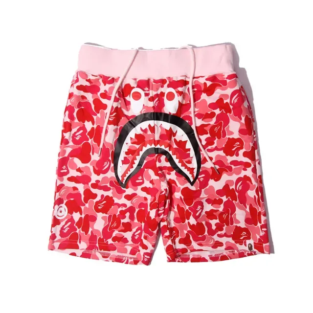 A Bathing Ape Shark Multicolor Mouth Graphic ABC Camo Print Shorts 5
