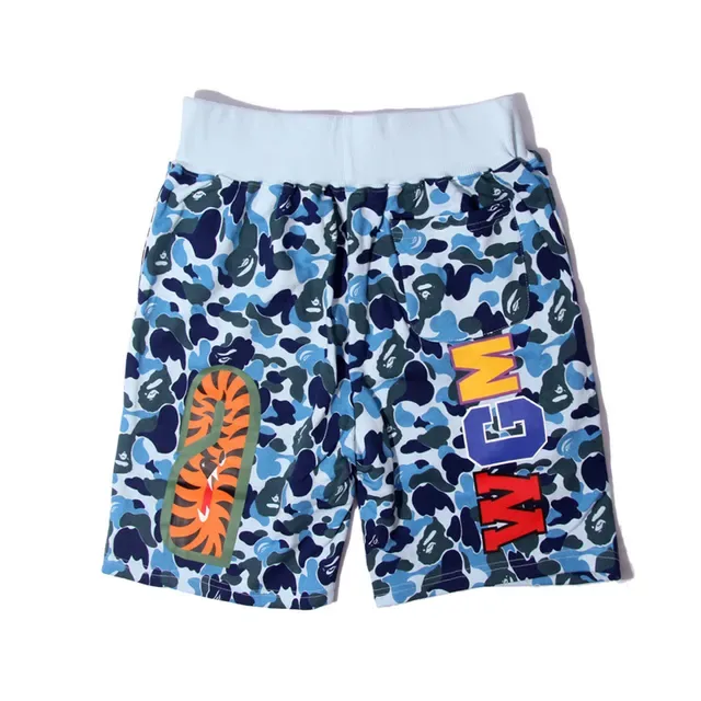 A Bathing Ape Shark Multicolor Mouth Graphic ABC Camo Print Shorts 6