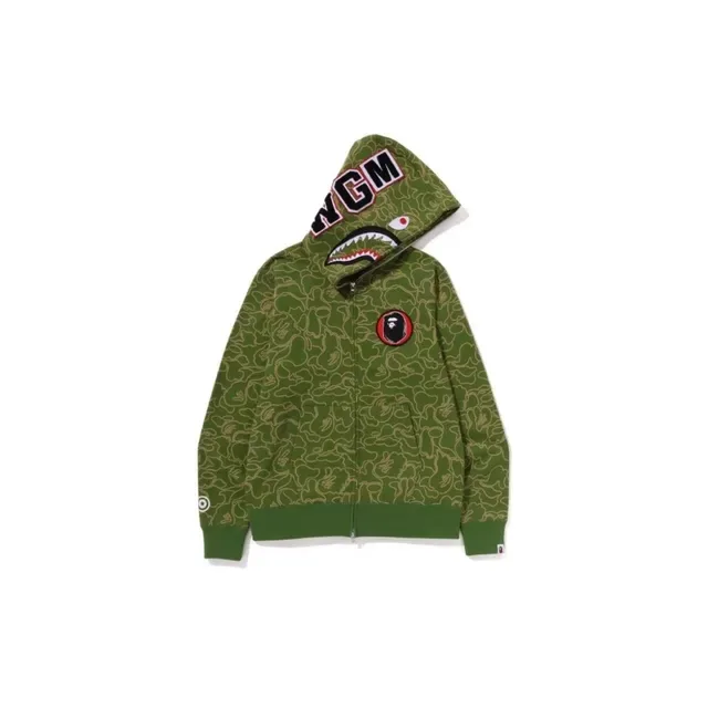 A Bathing Ape Shark Red Navy Full-Zip Hood Hoodie 4