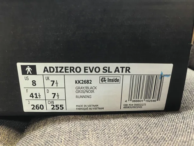 Adidas Adios Pro Evo SL ATR Gray White Black Mint Chaussures de course 2