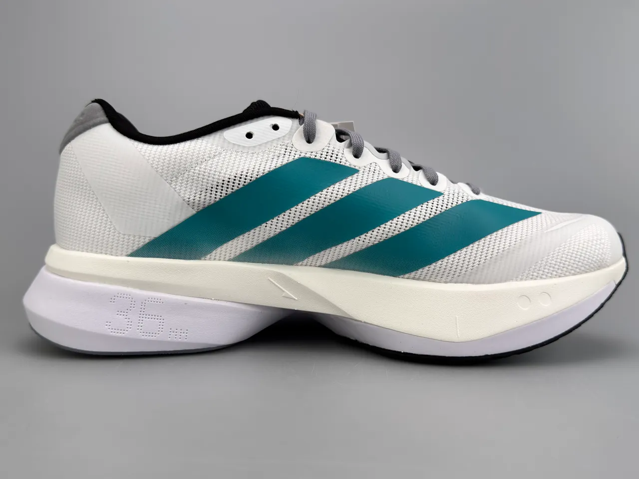 Adidas Adizero Boston 13 White Teal Running Shoes 10