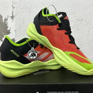 Adidas ADIZERO लाल काला नियोन हरा बास्केटबॉल जूते