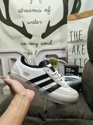 Adidas Benito White Black Translucent Sole Lifestyle Sneakers 5