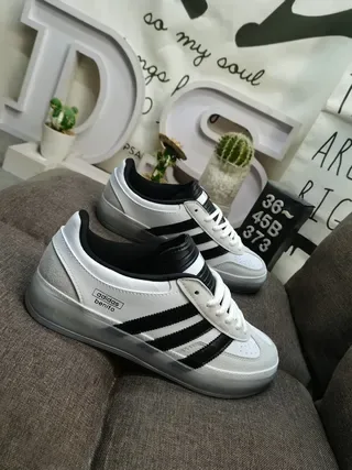 Adidas Benito White Black Translucent Sole Lifestyle Sneakers 9