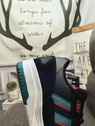 Adidas Black Blue Low-Top Cupsole Construction Lifestyle Sneakers 3