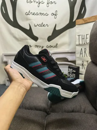 Adidas Black Blue Low-Top Cupsole Construction Lifestyle Sneakers 5