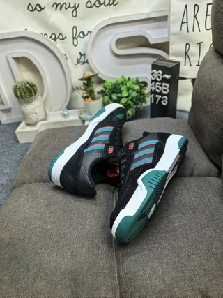 Adidas Black Blue Low-Top Cupsole Construction Lifestyle Sneakers 6