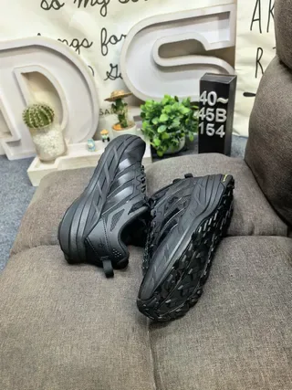 Adidas Black Gray Chunky Rugged Sole Mesh-and-Synthetic Upper Lifestyle Sneakers 6