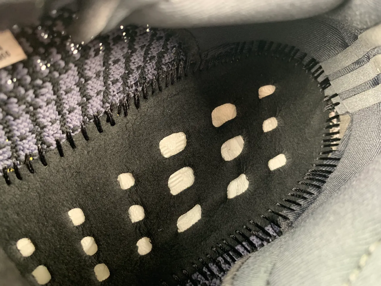 Adidas Black Gray Knit Upper Ridged Boost Midsole Lifestyle Sneakers 5