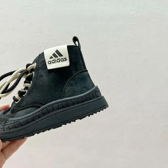 Adidas Black Padded Collar Lace-Up Children's Work Boots 12