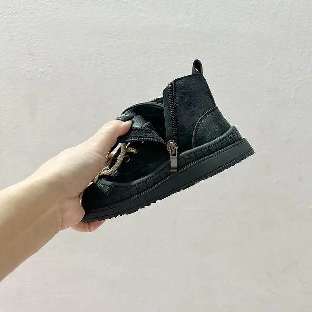 Adidas Black Padded Collar Lace-Up Children's Work Boots 13