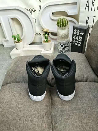 Adidas Black White High-Top Textile Upper Lifestyle Sneakers 8