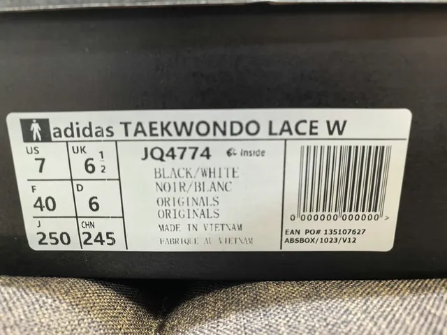 Adidas Black White Laceless Slip-On Quilted Leather Upper Indoor Soccer Shoes 22
