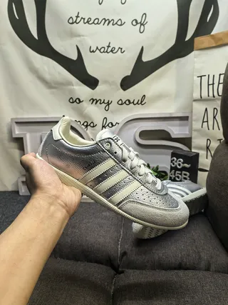 Adidas Black White Low-Top Leather-Suede Upper Lifestyle Sneakers 5