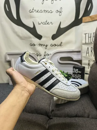 Adidas Black White Low-Top Leather-Suede Upper Lifestyle Sneakers 15