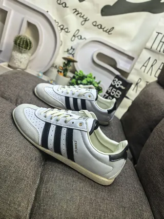 Adidas Black White Low-Top Leather-Suede Upper Lifestyle Sneakers 17