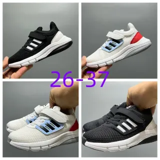 Adidas Black White Mesh Upper Velcro Strap Lifestyle Sneakers