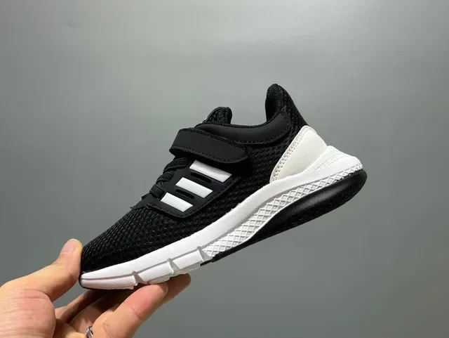 Adidas Black White Mesh Upper Velcro Strap Lifestyle Sneakers 2