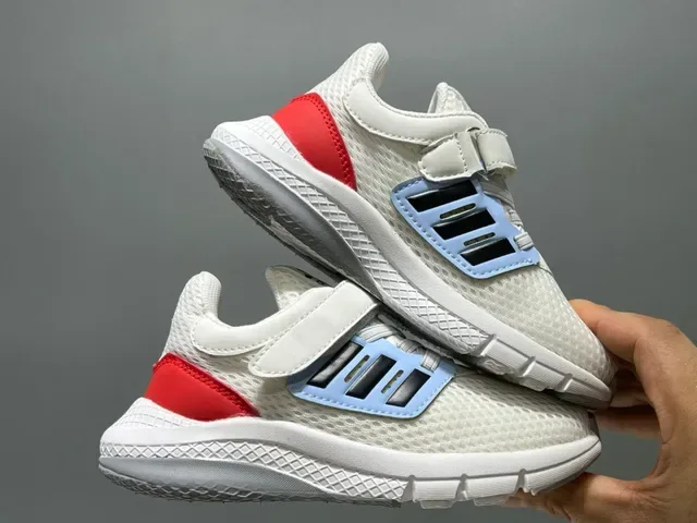 Adidas Black White Mesh Upper Velcro Strap Lifestyle Sneakers 6