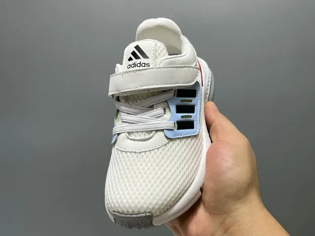 Adidas Black White Mesh Upper Velcro Strap Lifestyle Sneakers 9