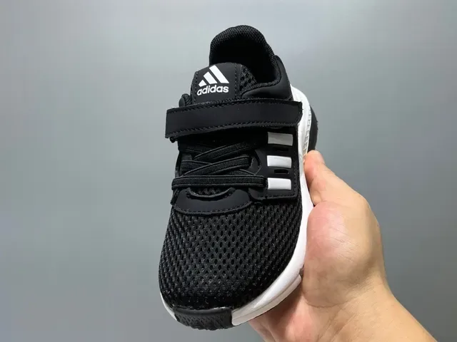 Adidas Black White Mesh Upper Velcro Strap Lifestyle Sneakers 15