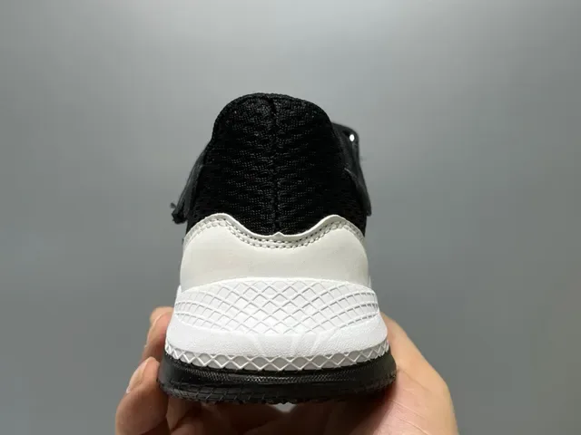 Adidas Black White Mesh Upper Velcro Strap Lifestyle Sneakers 18