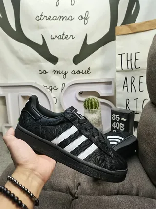 Adidas Black White Quilted Upper Three Side Stripes Lifestyle Sneakers 6