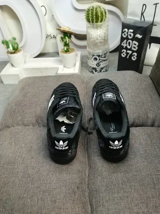 Adidas Black White Quilted Upper Three Side Stripes Lifestyle Sneakers 8