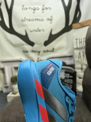 Adidas Blue and Silver Three-Stripe Lifestyle Sneakers 3