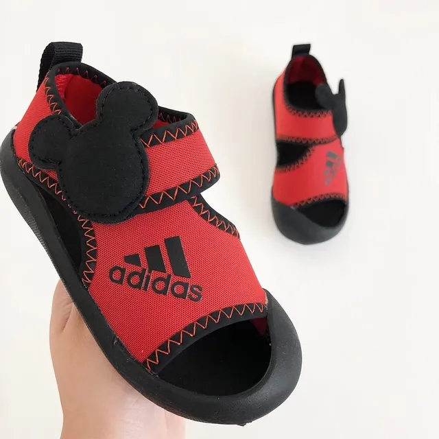 Adidas Bleu Jaune Ouvert Doigt Sangle Velcro Sandales Casual 7